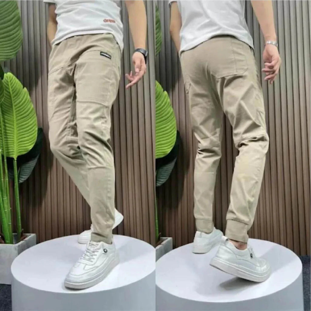 Calça Jeans Cargo com Elastano Premium – Conforto e Estilo — Bege, foto 9