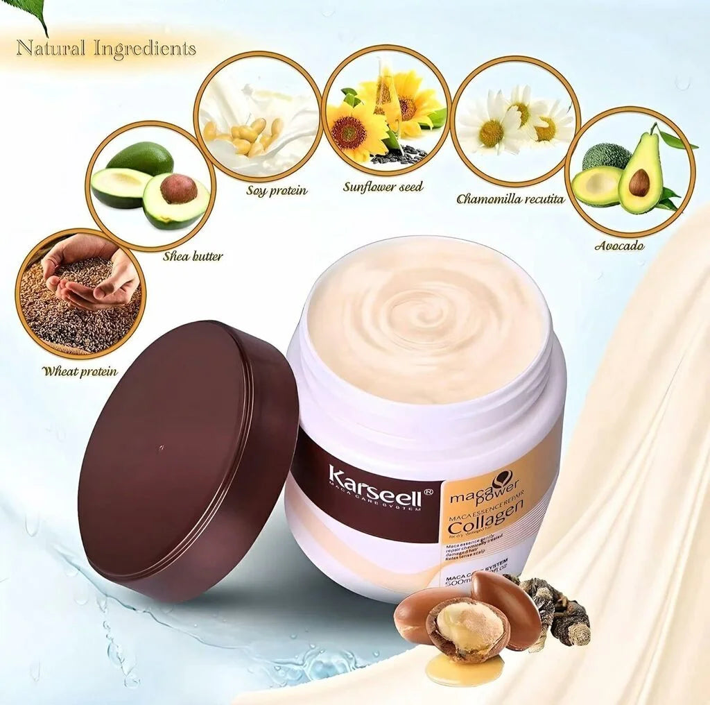 Masque Capillaire Au Collagène Pour Hydratation Profonde Et Contrôle Des Frisottis | Masque Pour Cheveux Secs