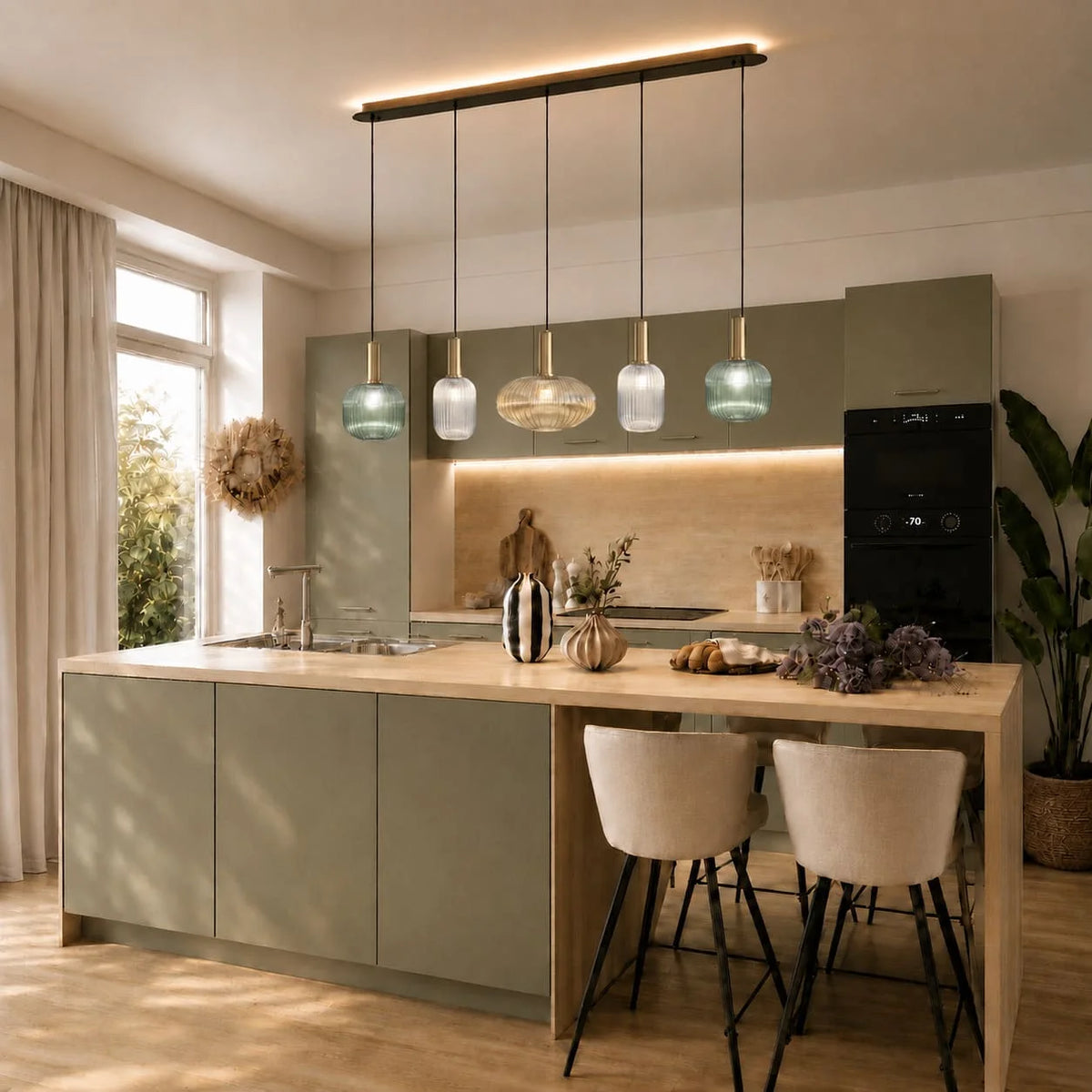 Chic Vintage Glass Pendant Light — photo 10